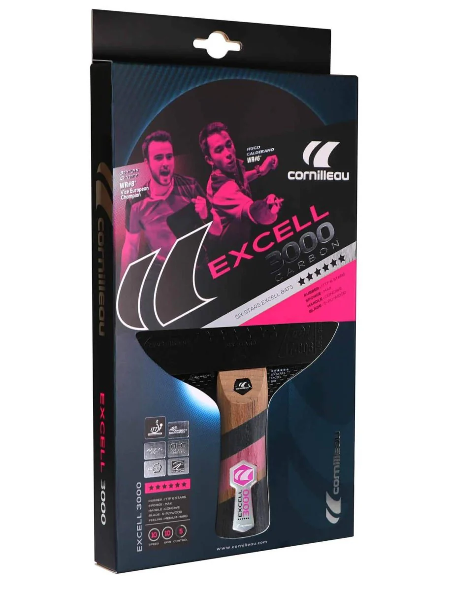 Cornilleau Excell 3000 Carbon Table Tennis Bat - Image 6