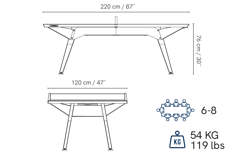 Origin Mid-sized Indoor / Outdoor Dining Table Tennis Table - Image 4