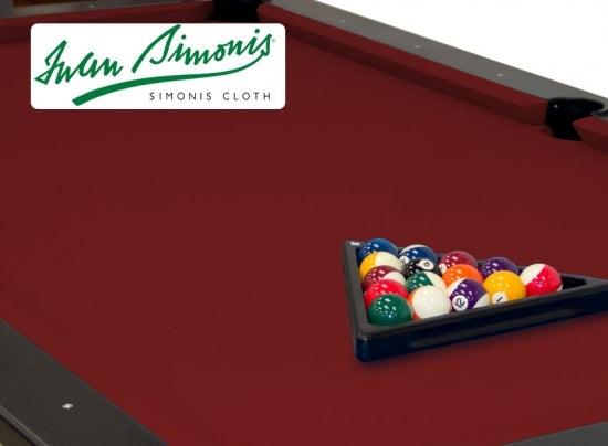 Simonis 760 Burgundy 9ft Pool Table Cloth